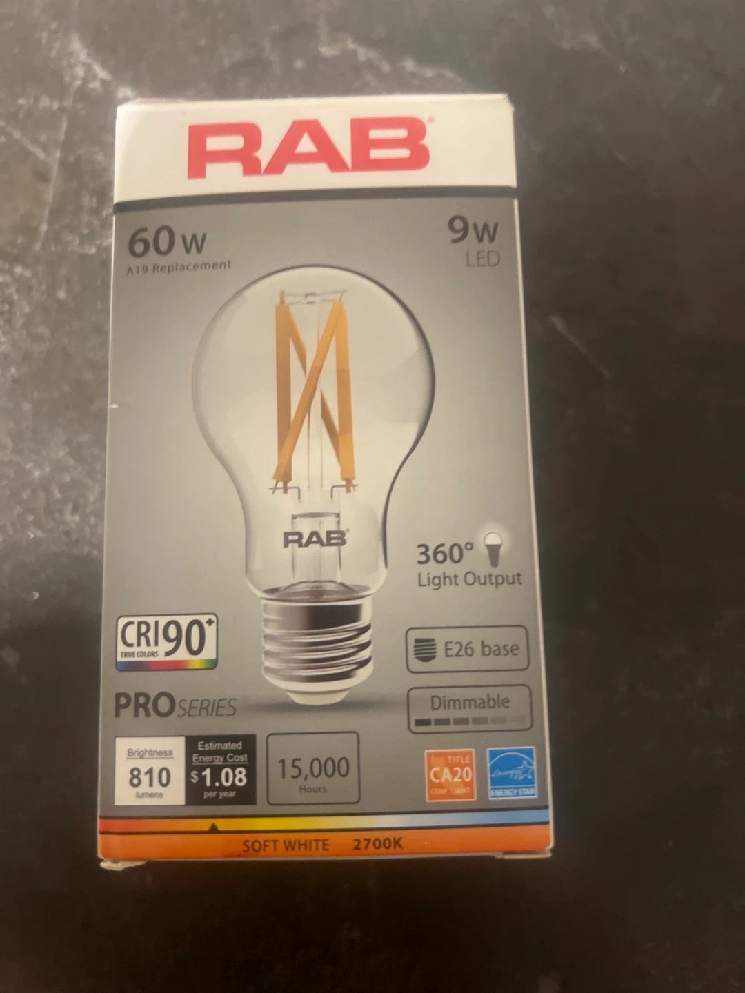 RAB 9W LED Light Bulb - Soft White