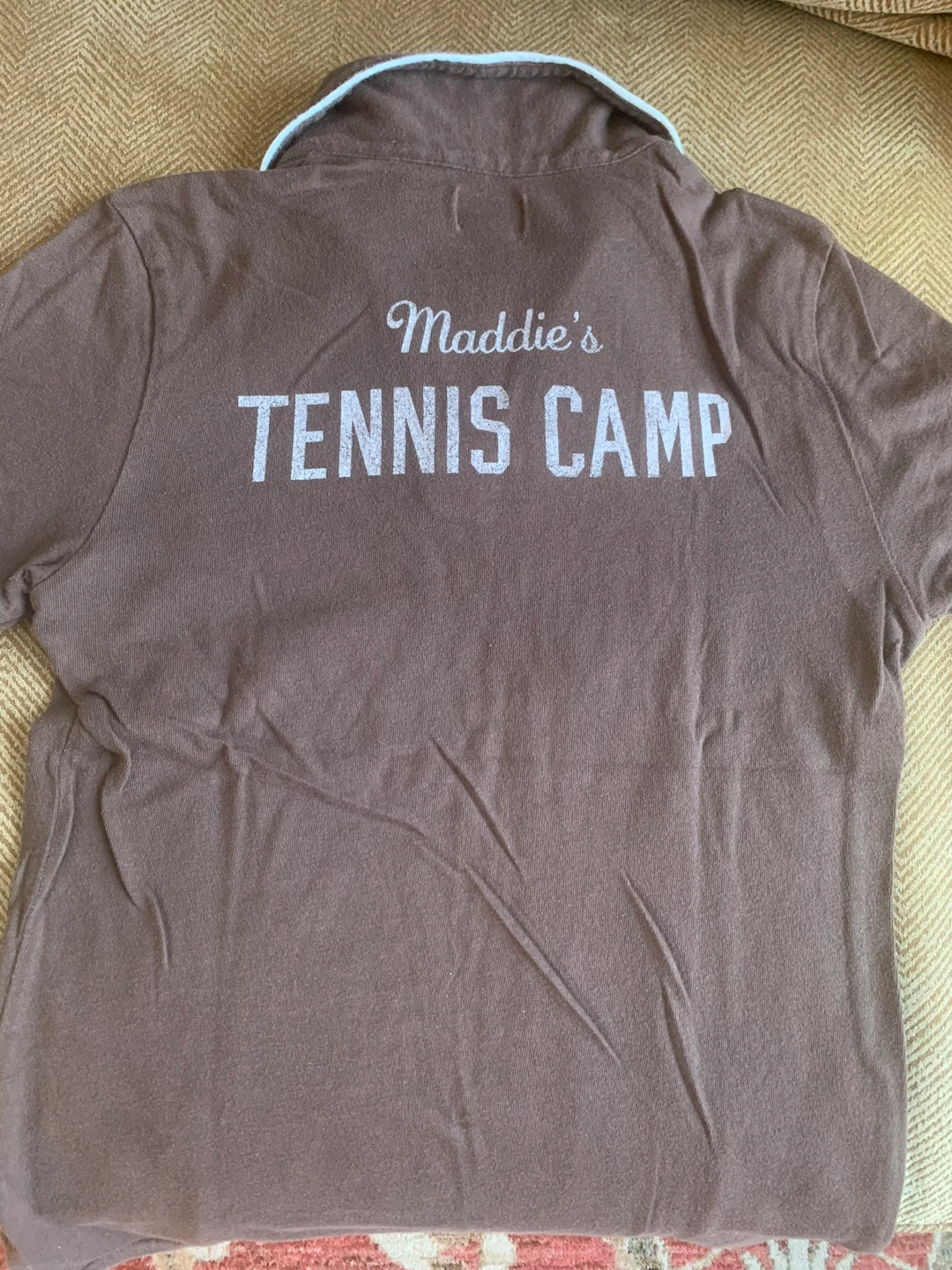 Abercrombie & Fitch Brown Tennis Camp Polo Shirt
