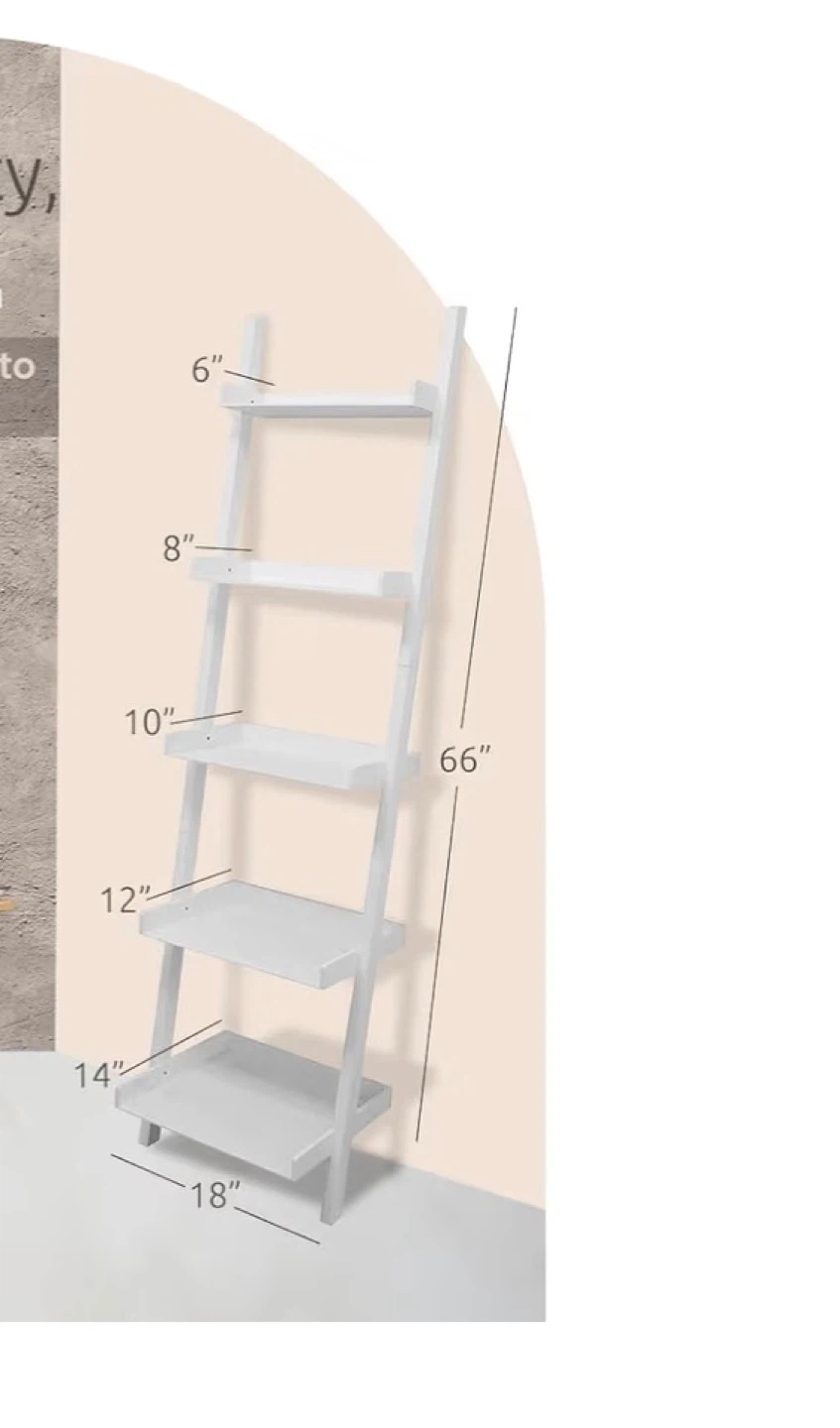 White Ladder Shelf - 66" Height - photo 4