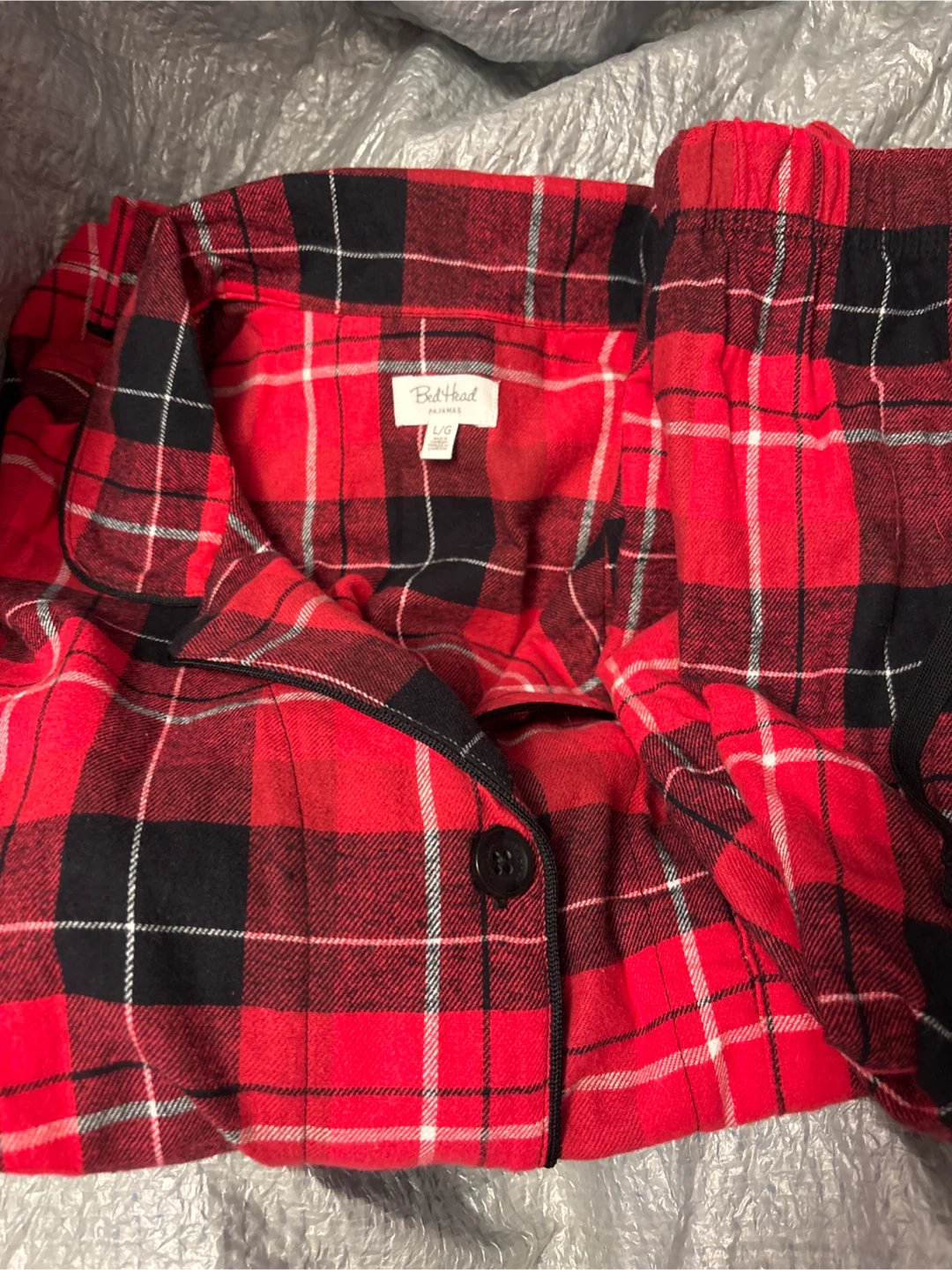 NWOT BedHead Pajamas Size L/G Red Plaid - photo 2