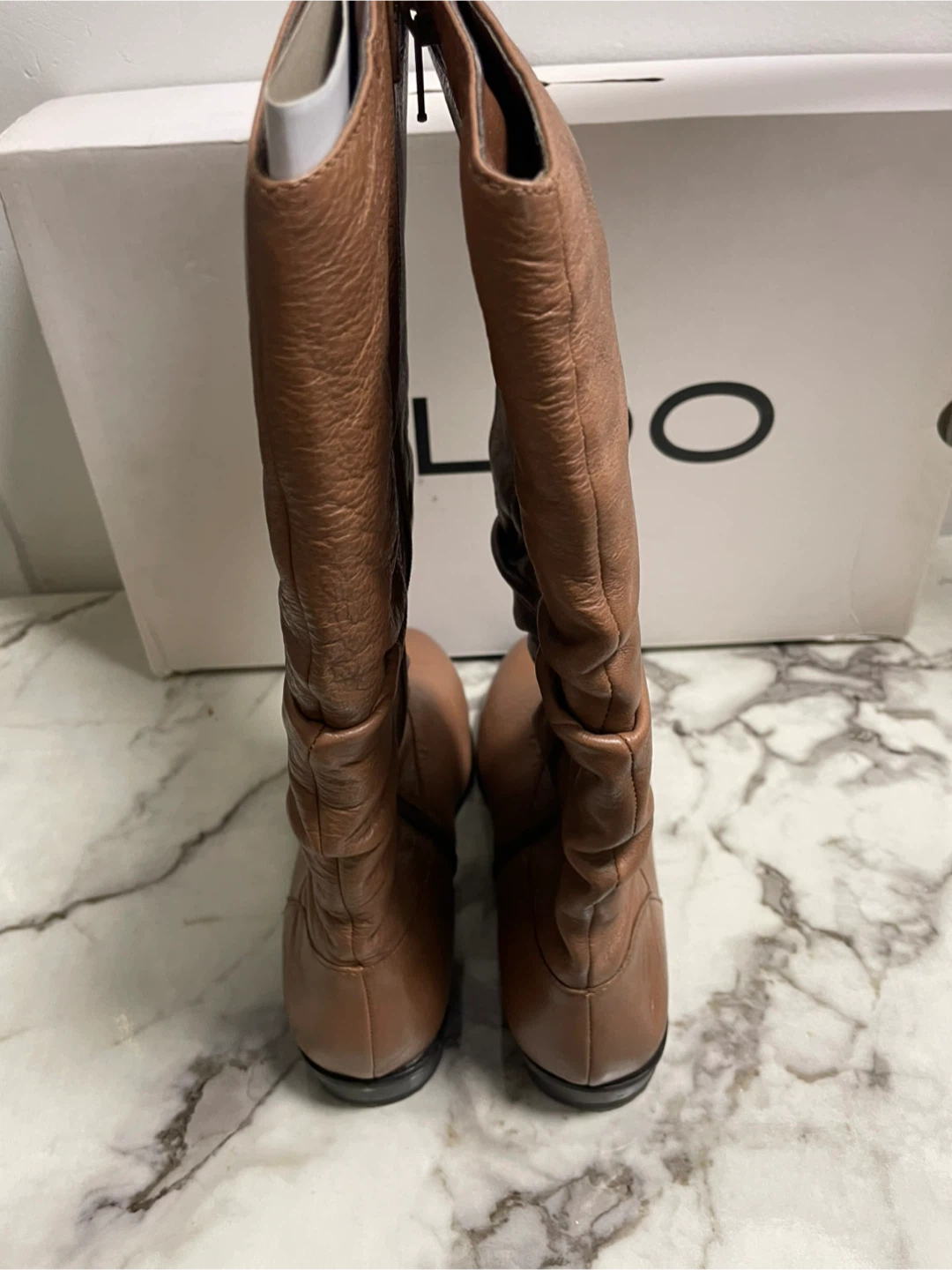 ALDO Althea  Brown Leather Boots size 9 - photo 4