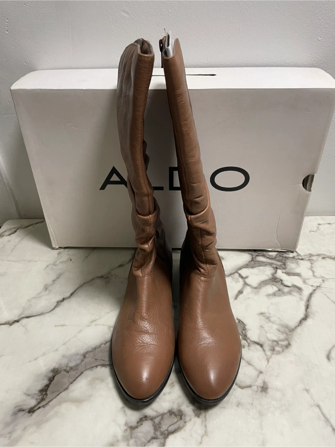 ALDO Althea  Brown Leather Boots size 9 - photo 2