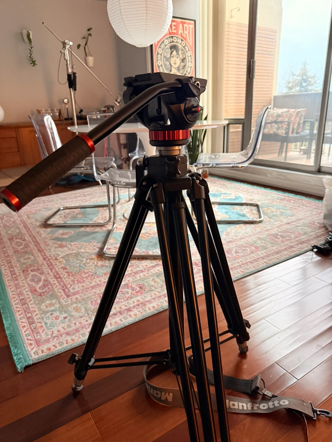 Manfrotto 028B Studio Tripod with 502AH Pro Video Head - photo 2
