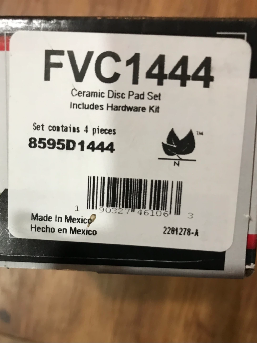 🧡 FVP Ceramic Disc Pad Set FVC1444 - New - photo 3