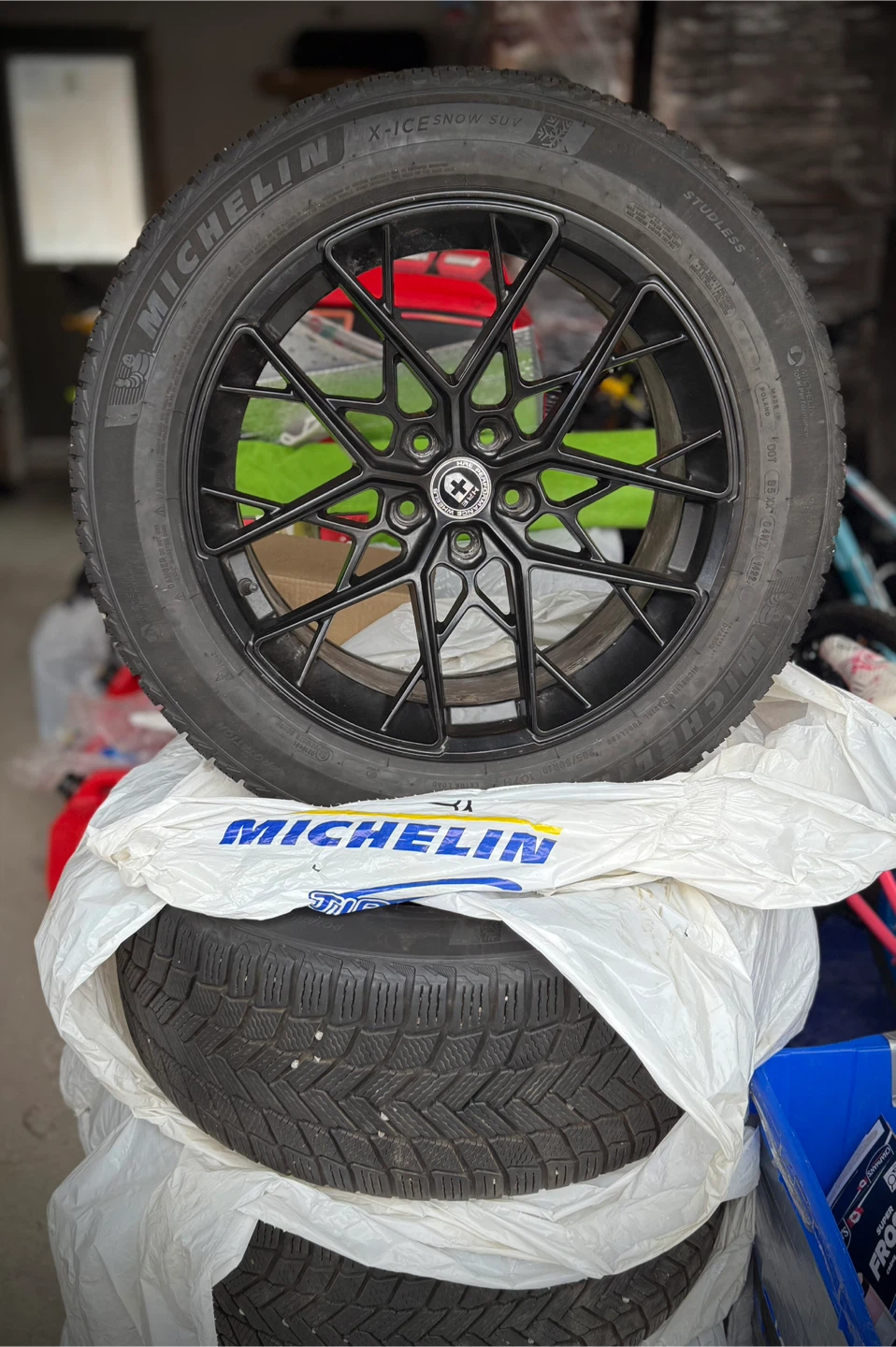 Michelin X-ICE SNOW SUV Tires on HRE Wheels-Mint Condition