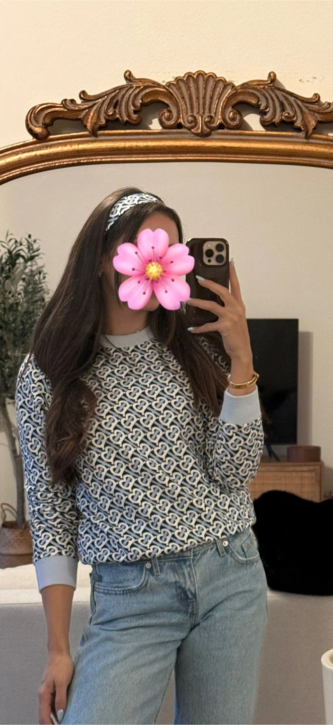 Burberry Monogram Print Sweatshirt and Headband