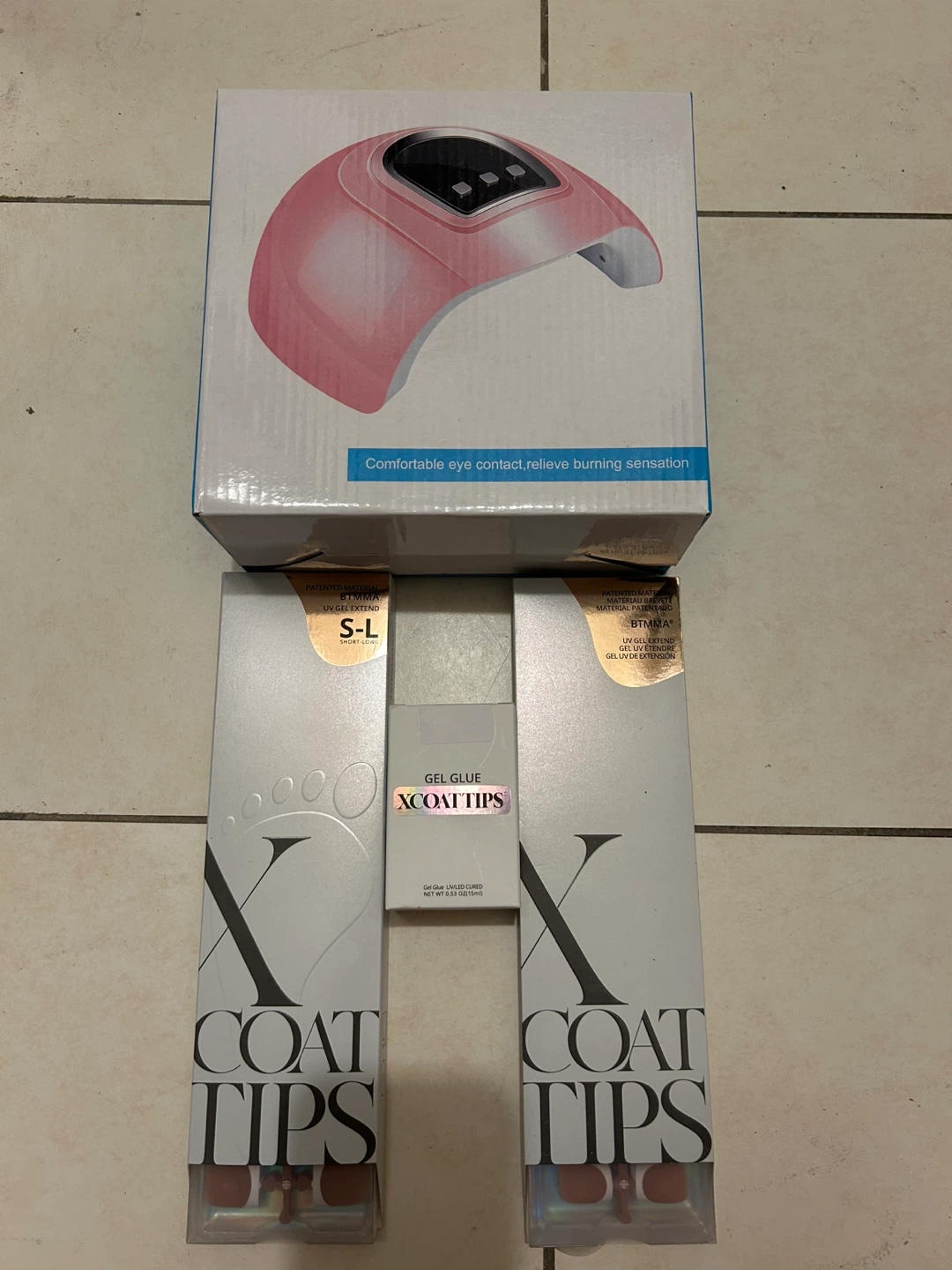 Professional Nail Extension Kit - XCOATTIPS & JEWHITENY 54W Lamp