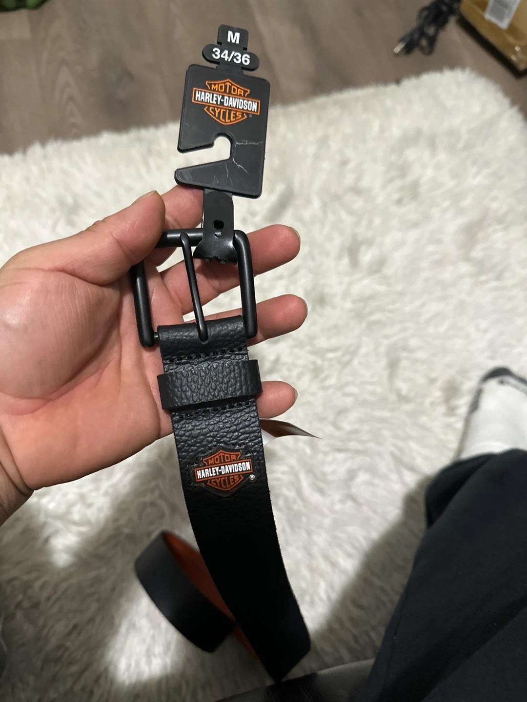 “🧡” Harley-Davidson Black Leather Belt - Size M (34/36) - photo 3