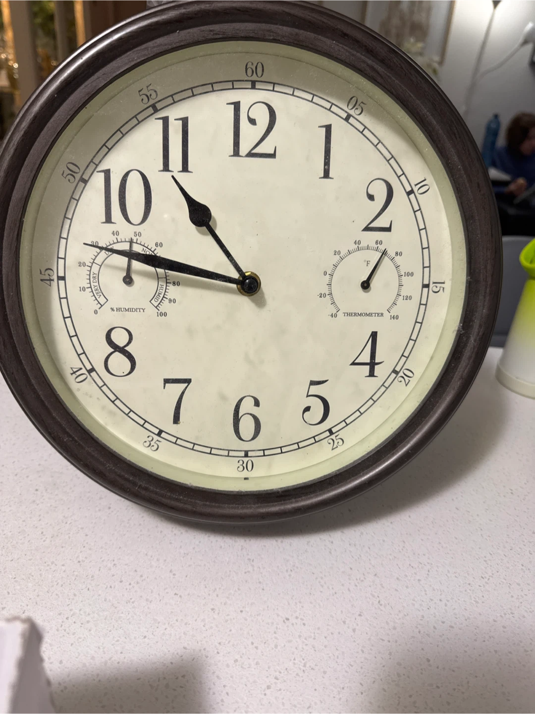 Wall Clock with Thermometer and Humidity Gauge