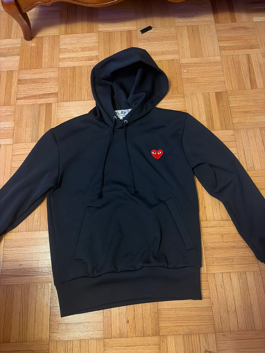 Comme des Garçons PLAY Black Hoodie - Size S