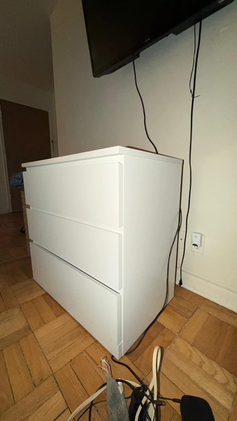 White 3-Drawer Dresser - photo 2