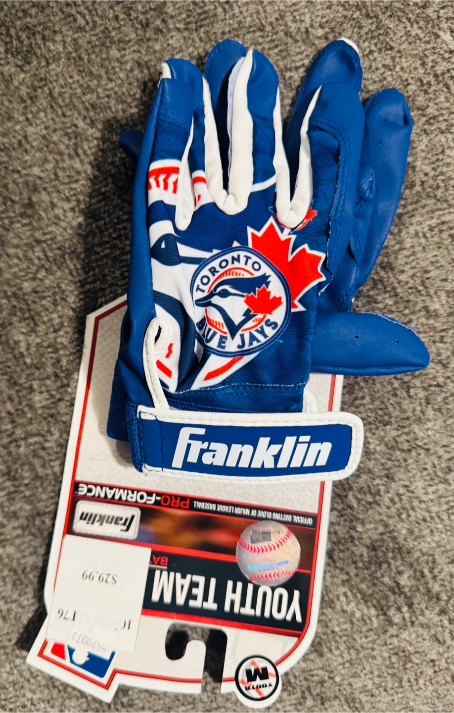 Franklin Youth Toronto Blue Jays Batting Glove - New