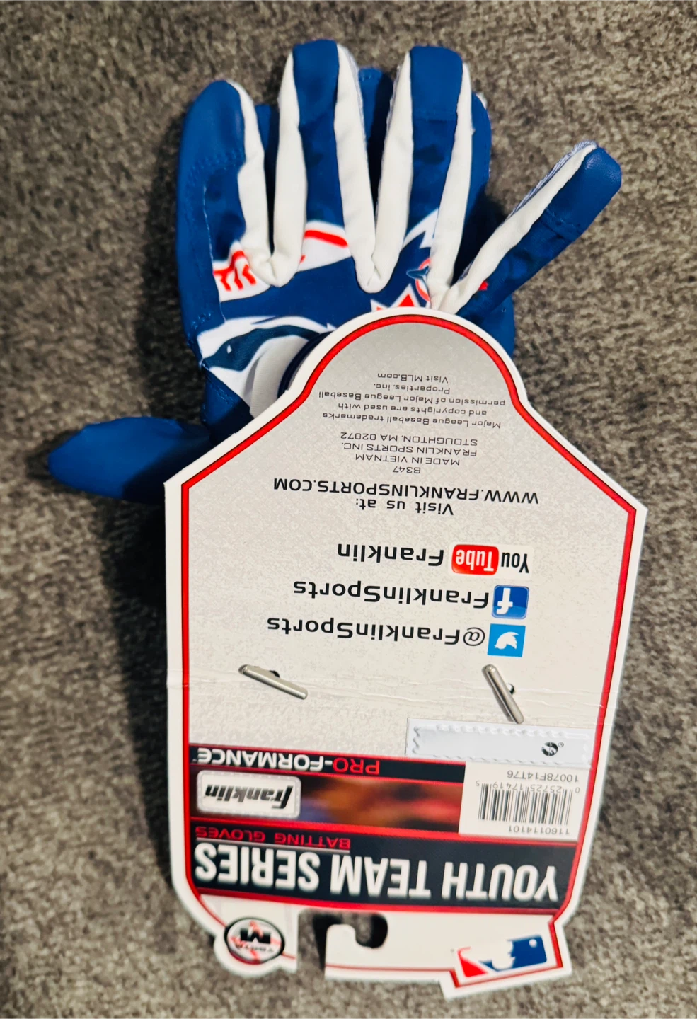 Franklin Youth Toronto Blue Jays Batting Glove - New - photo 2