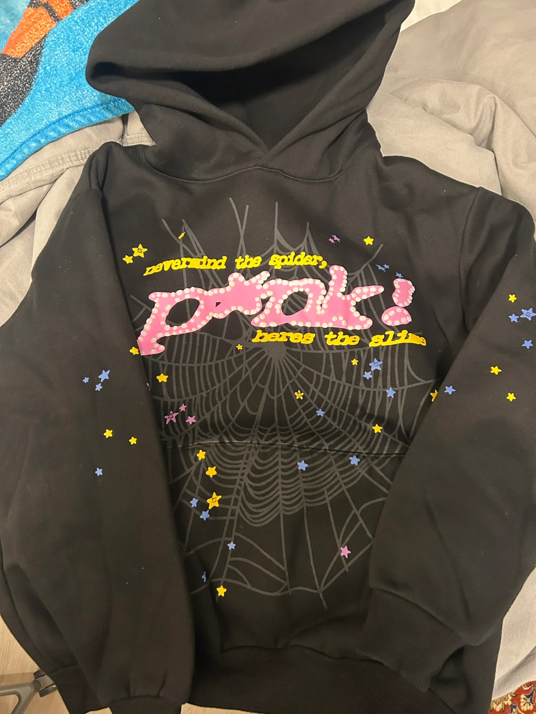 Sp5der Black Hoodie - Size M - photo 2