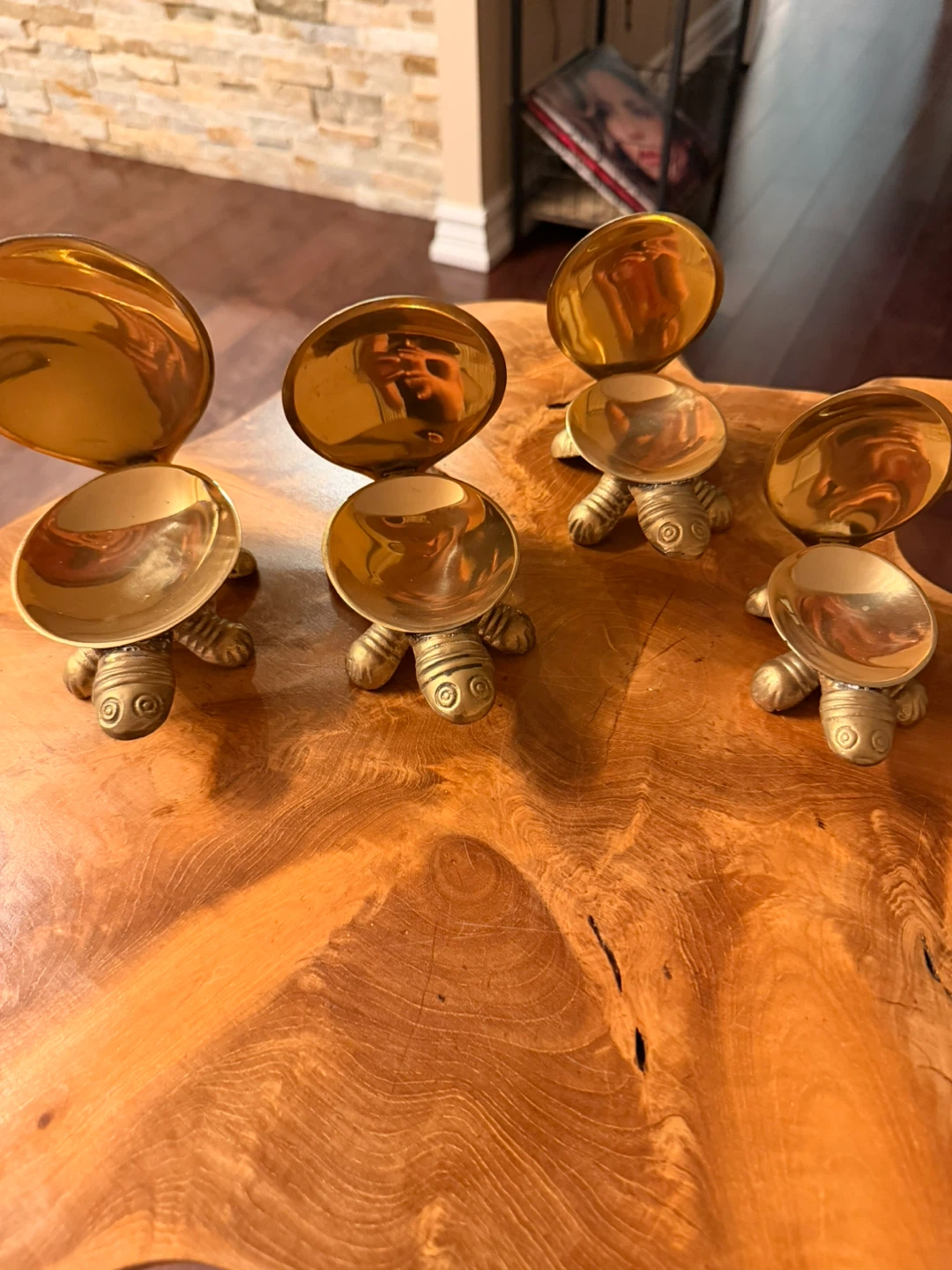 4 Turtle Trinket Dishes - Gold & White🏆 - photo 3