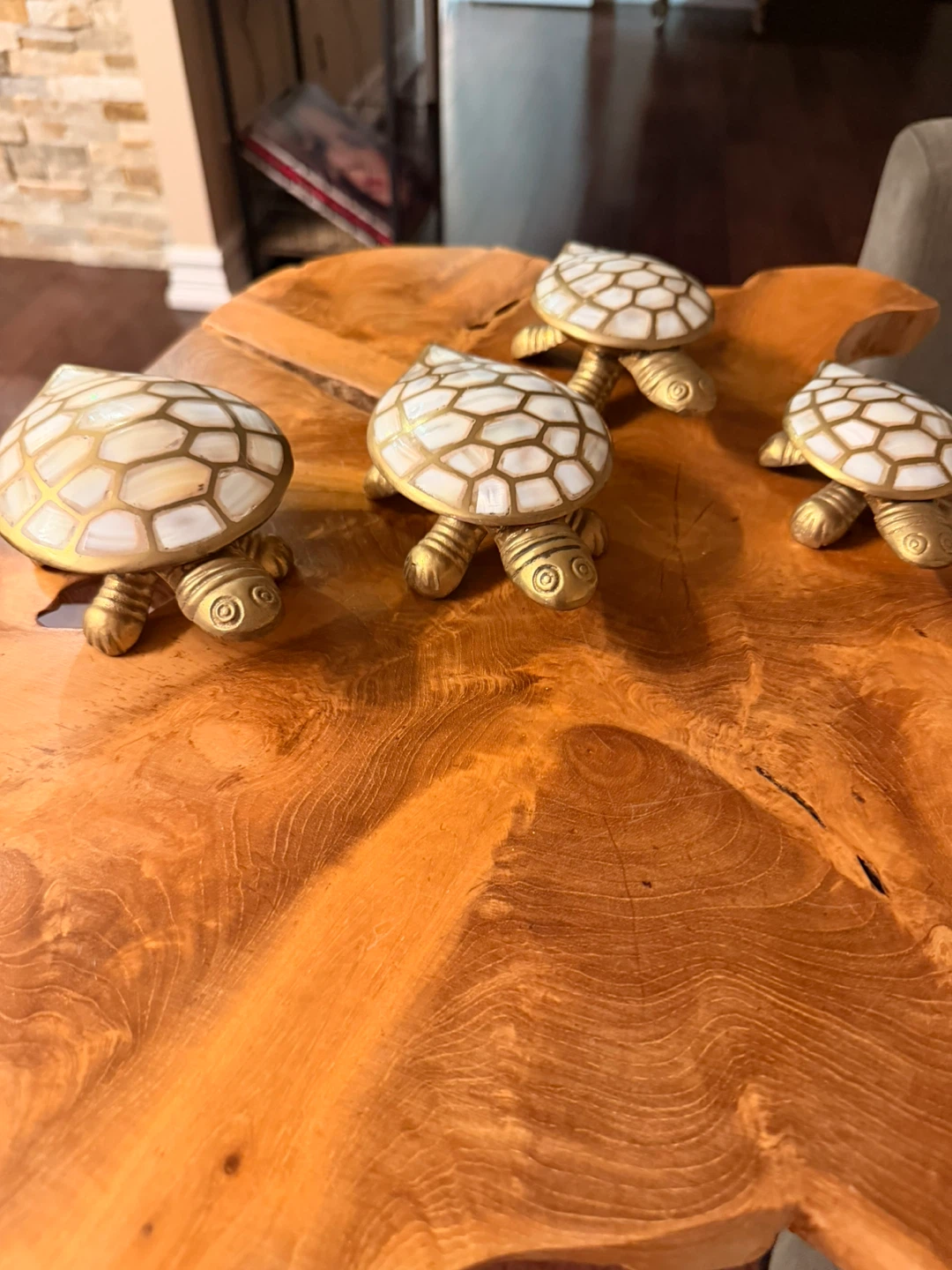 4 Turtle Trinket Dishes - Gold & White🏆 - photo 2