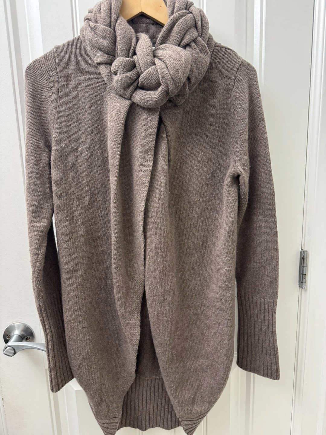 Taupe Cowl Neck Sweater