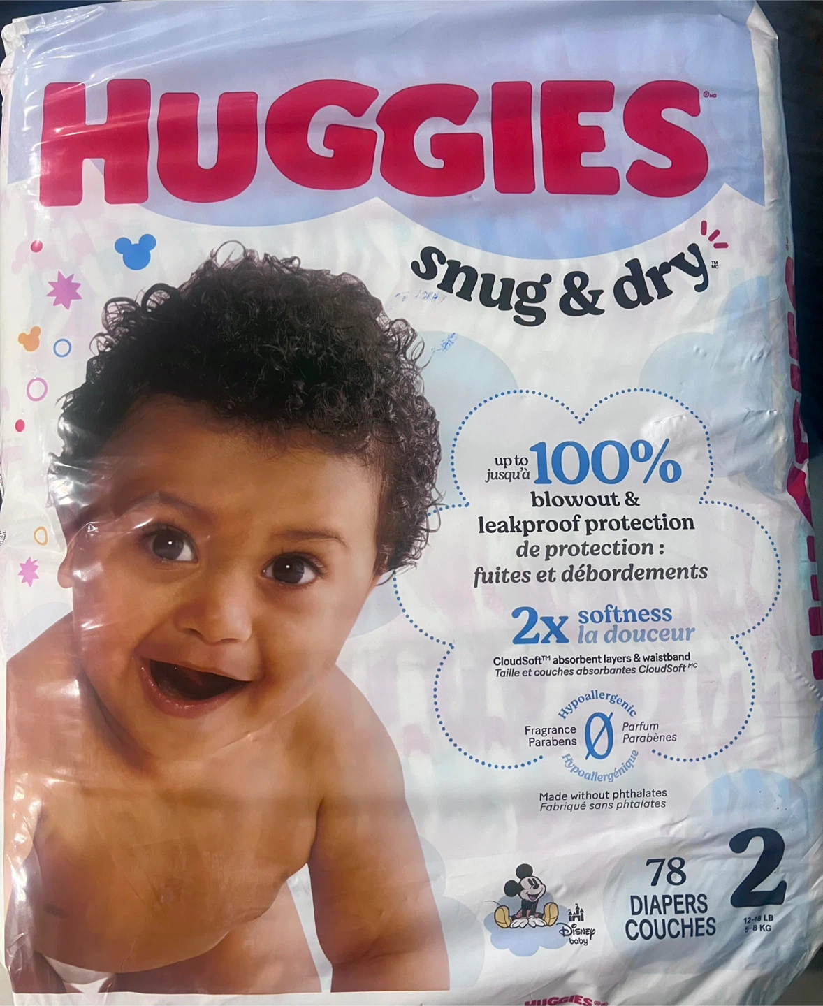 Huggies Snug & Dry Diapers - Size 2 (78 Count)