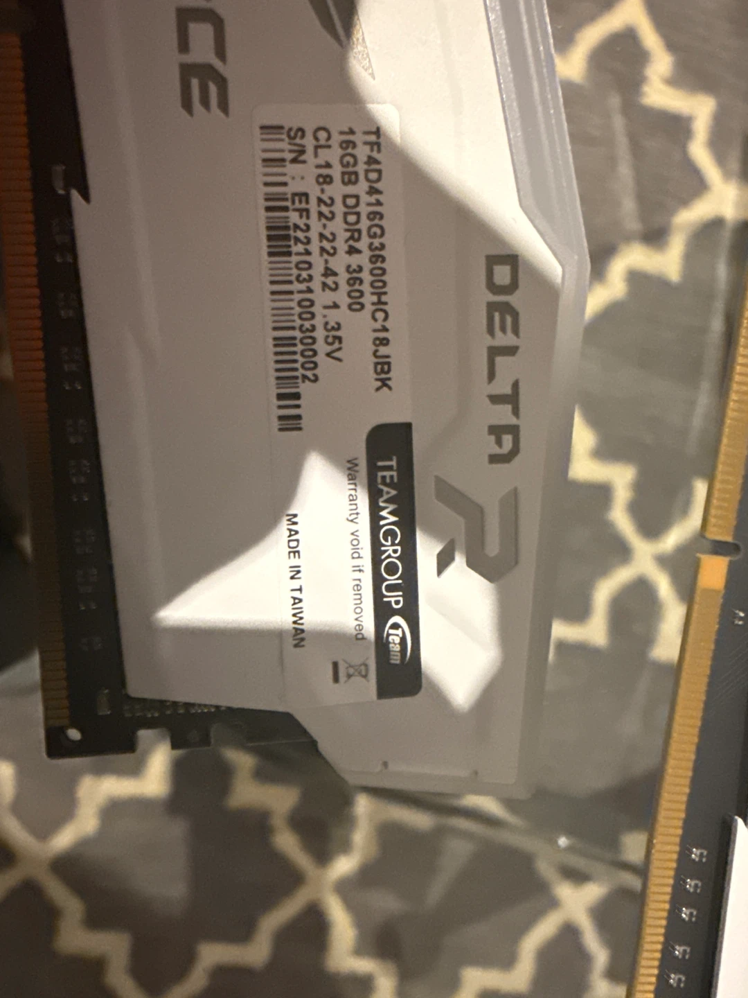 Teamgroup T-Force Delta RGB 16GB DDR4 3600MHz RAM