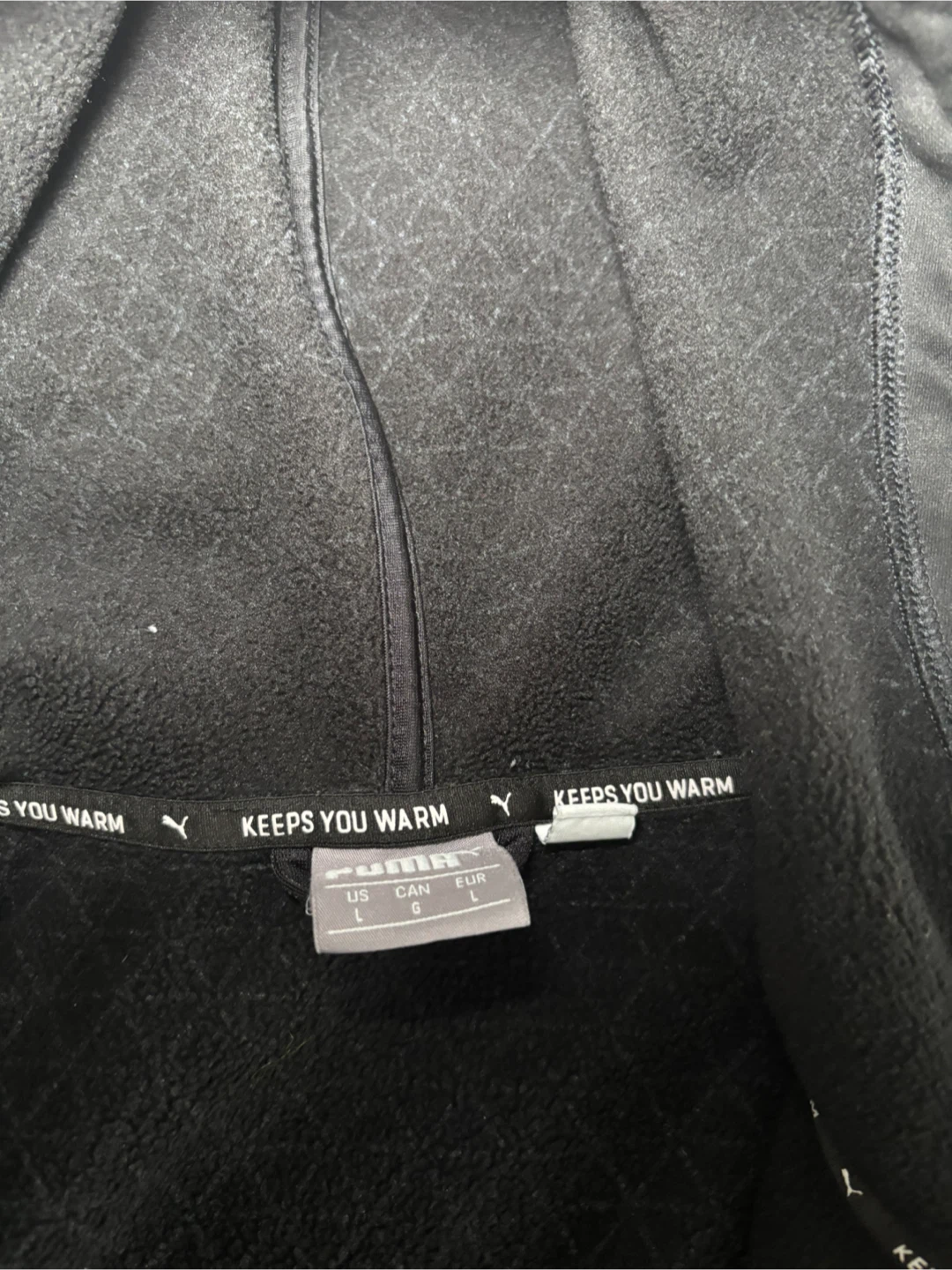 Puma Black Full Zip Hoodie - Size L - photo 2