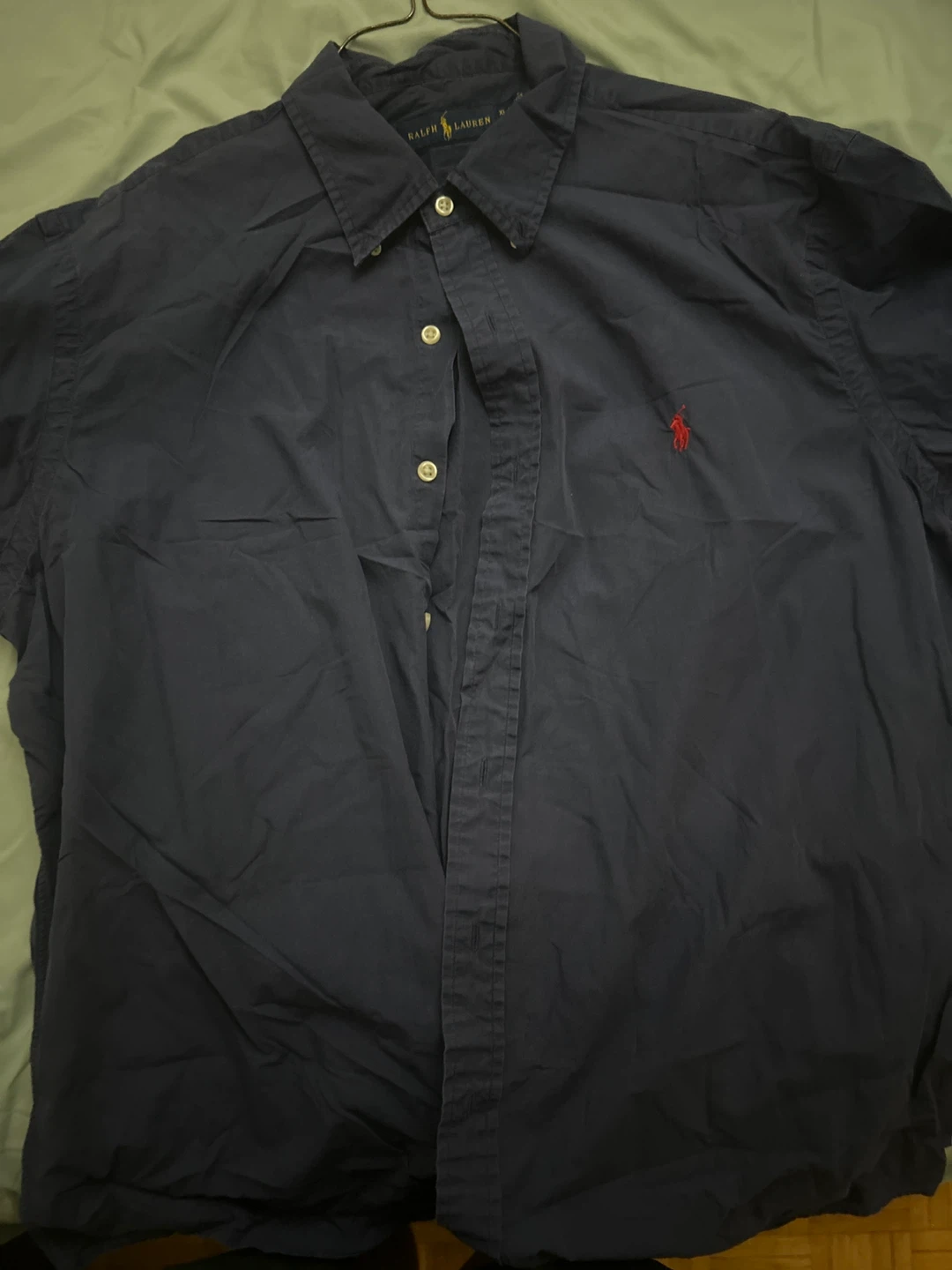Ralph Lauren Navy Blue Button-Down Shirt - XL