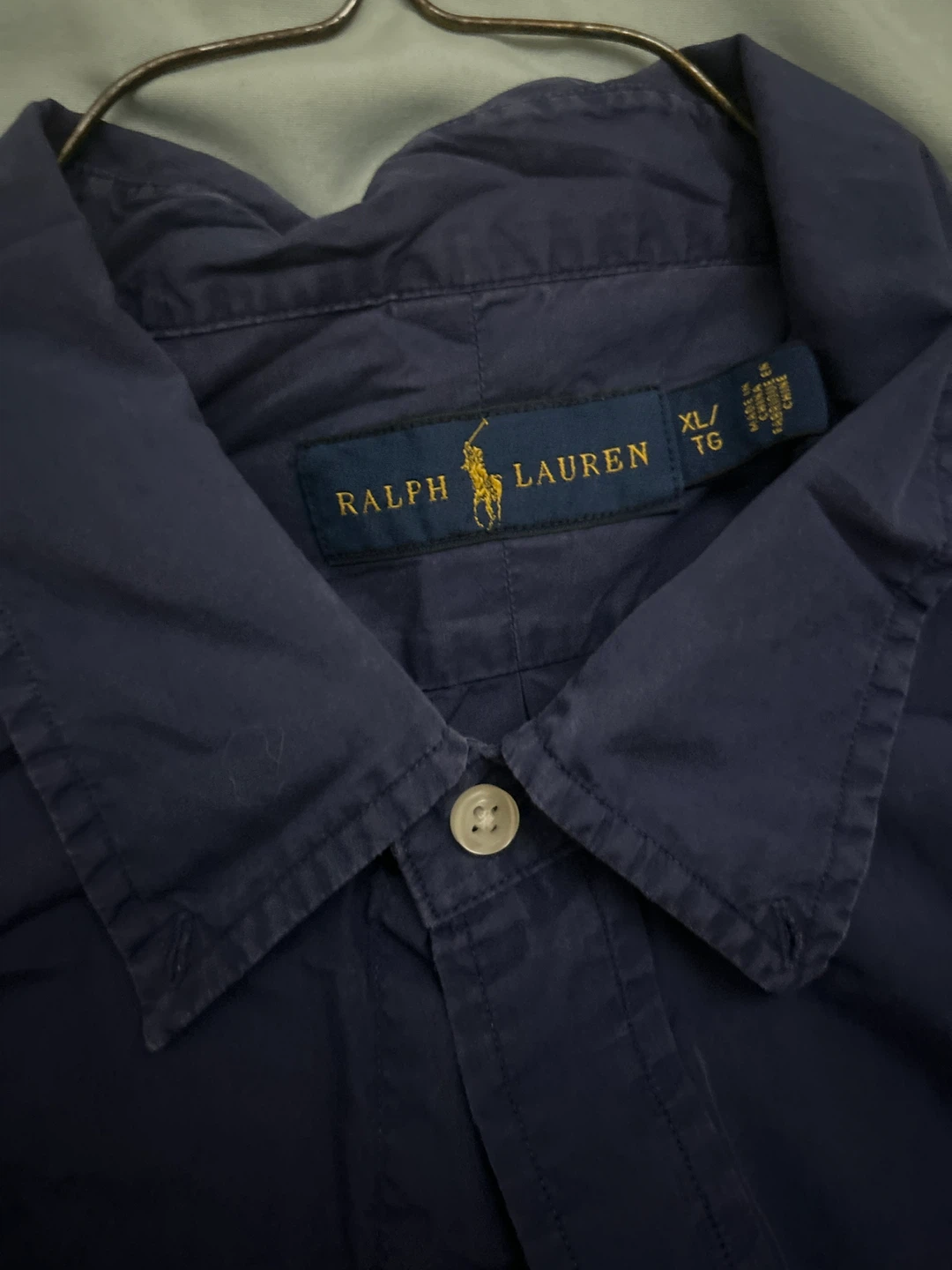 Ralph Lauren Navy Blue Button-Down Shirt - XL - photo 2