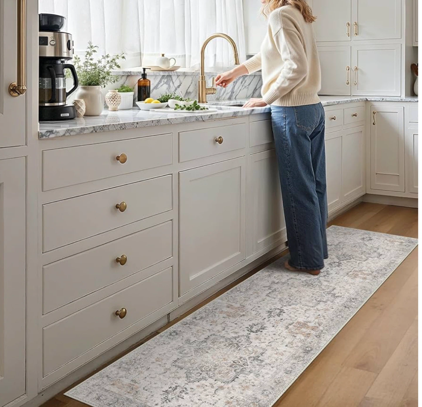 Runner Rug 2x8Non Slip Machine Washable Vintag - photo 3