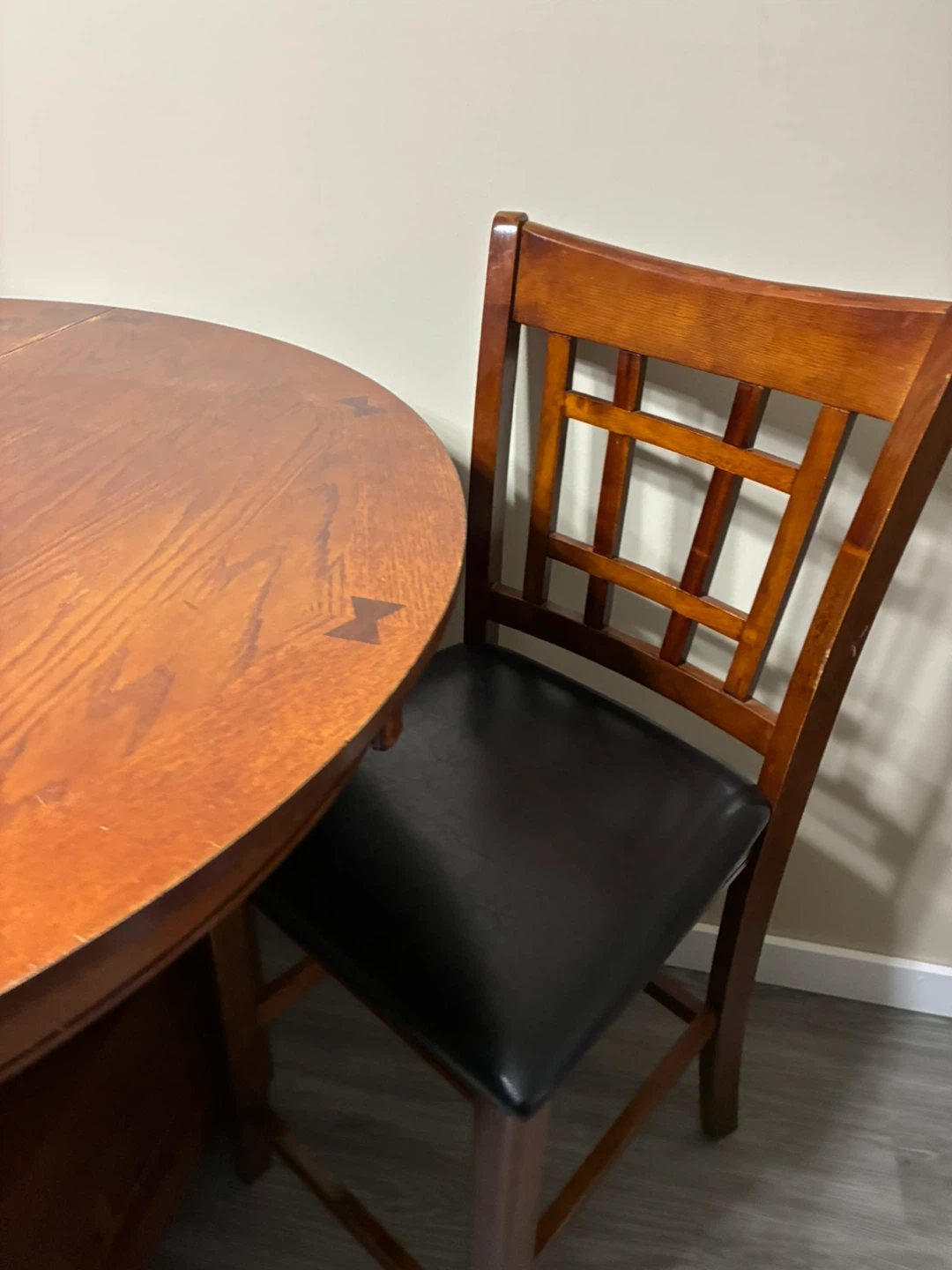Wood Bar Height Table with 4 Chairs - photo 4