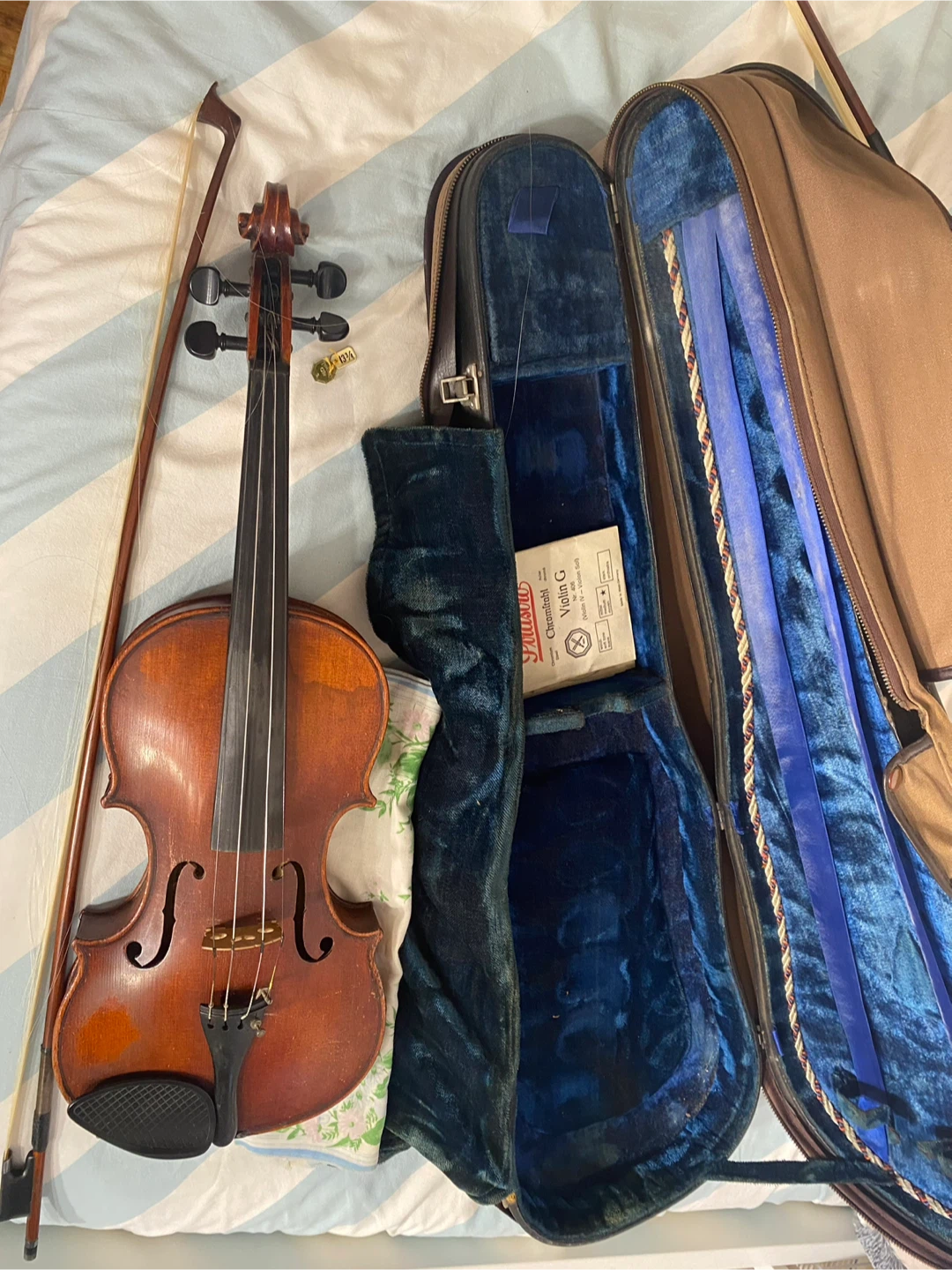 Karl Hofner Vintage Violin with Case & rare T Sugito Bow