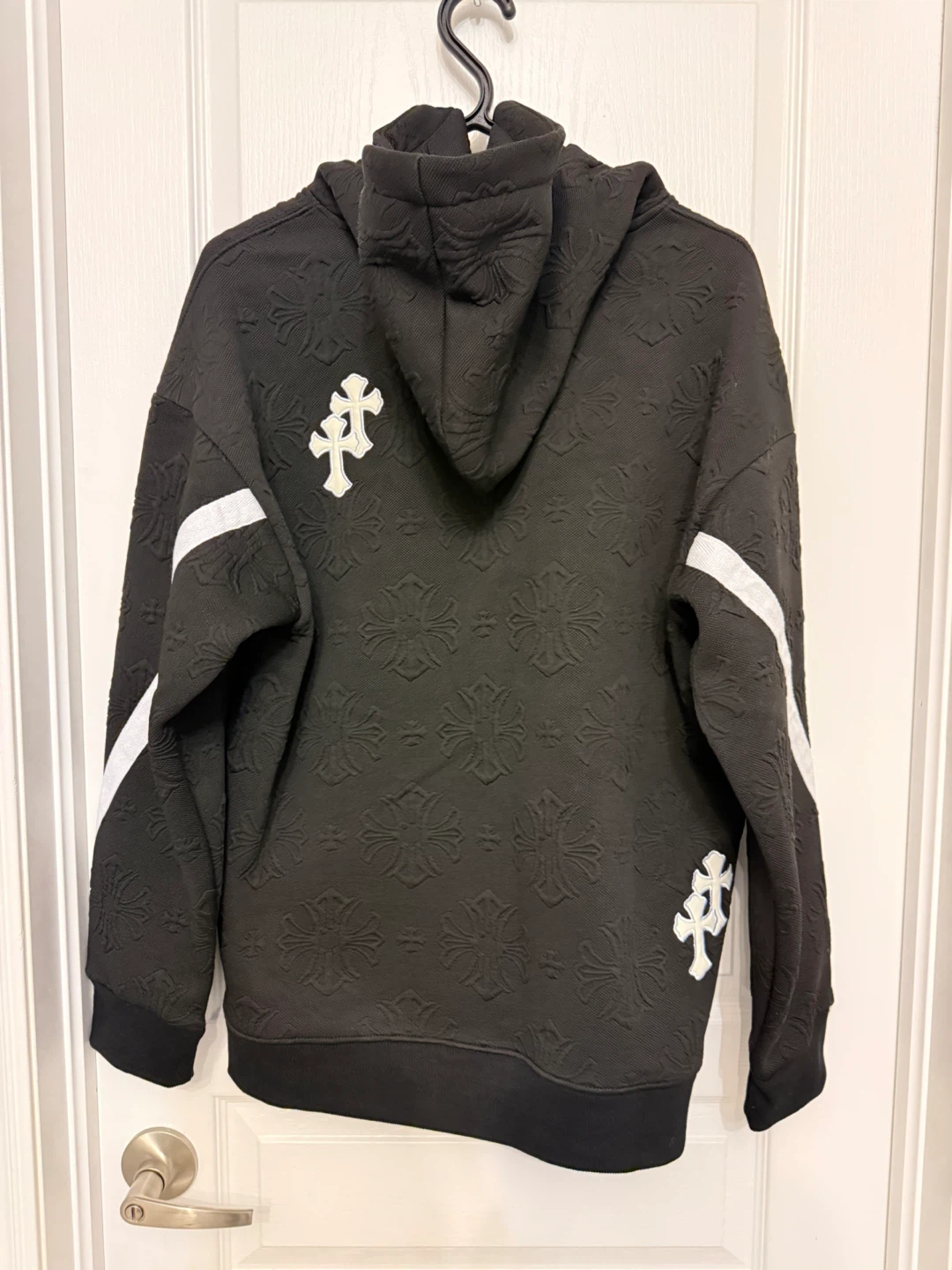 Black Floral Pattern Hoodie - photo 2