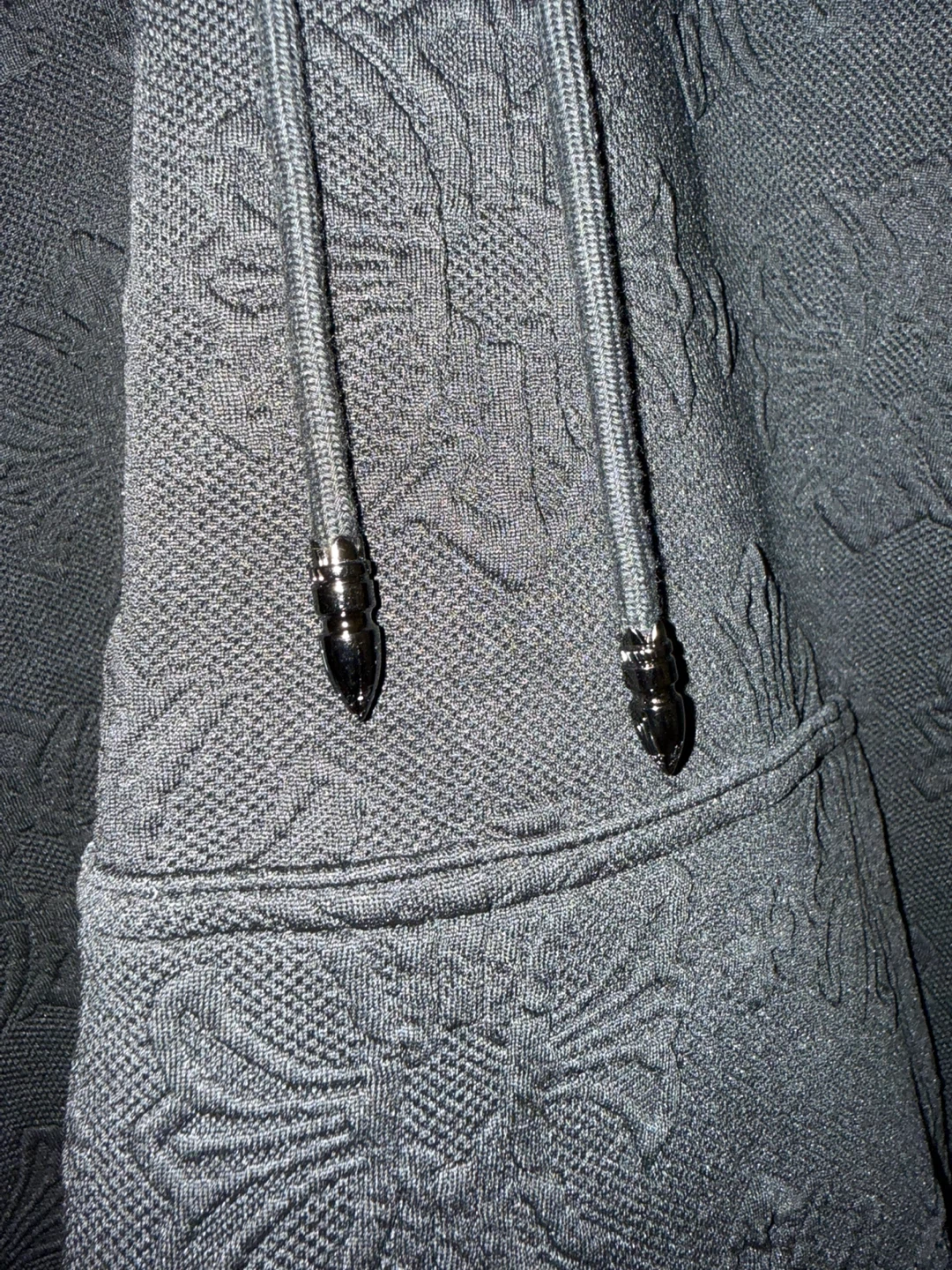 Black Floral Pattern Hoodie - photo 3
