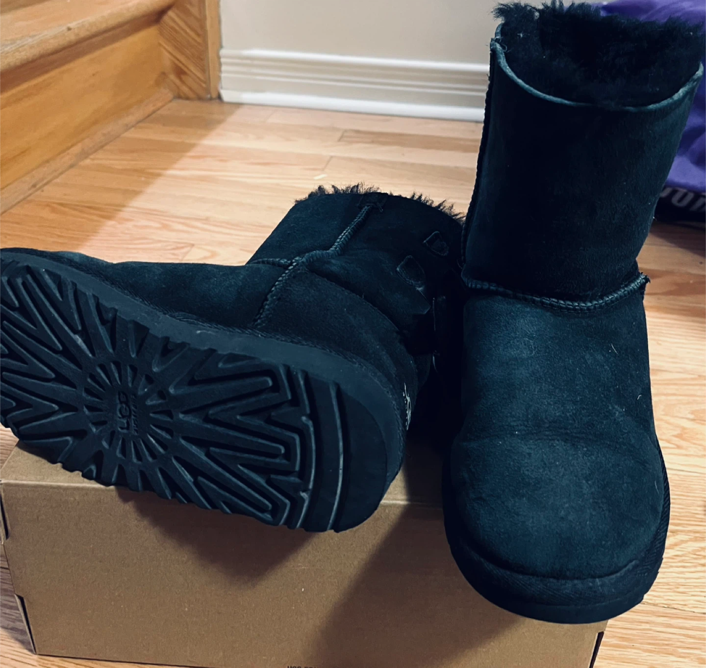 UGG Bailey Bow II Black Boots - Size 13 - photo 3