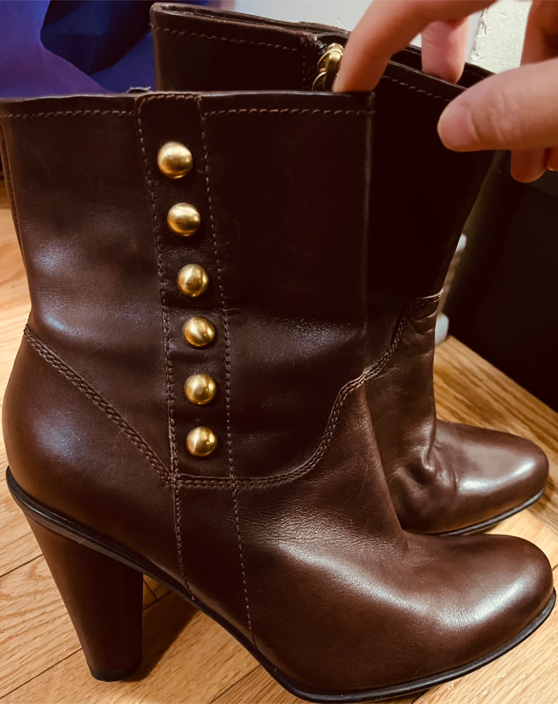 ECCO Brown Leather Ankle Boots - Size 39 - photo 2