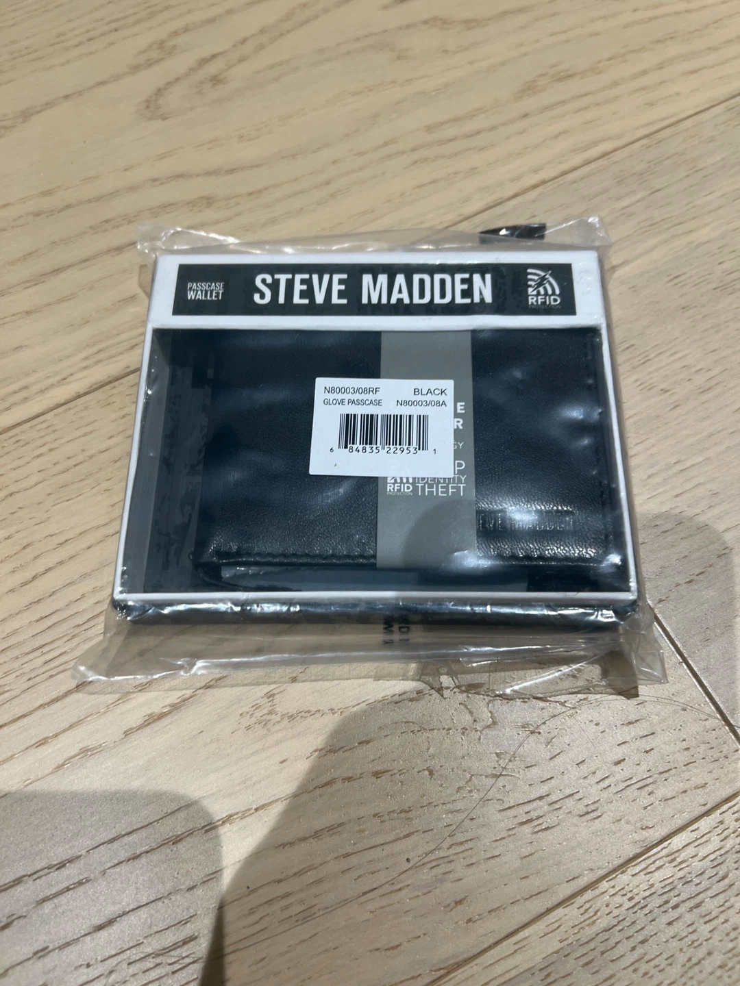 New Steve Madden Black Passcase Wallet - RFID
