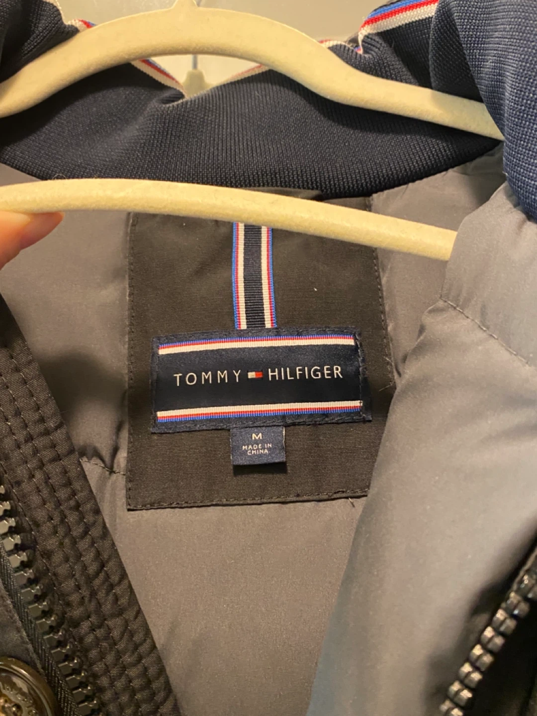 Tommy Hilfiger Black Fur Hooded Bomber Jacket - M - photo 2