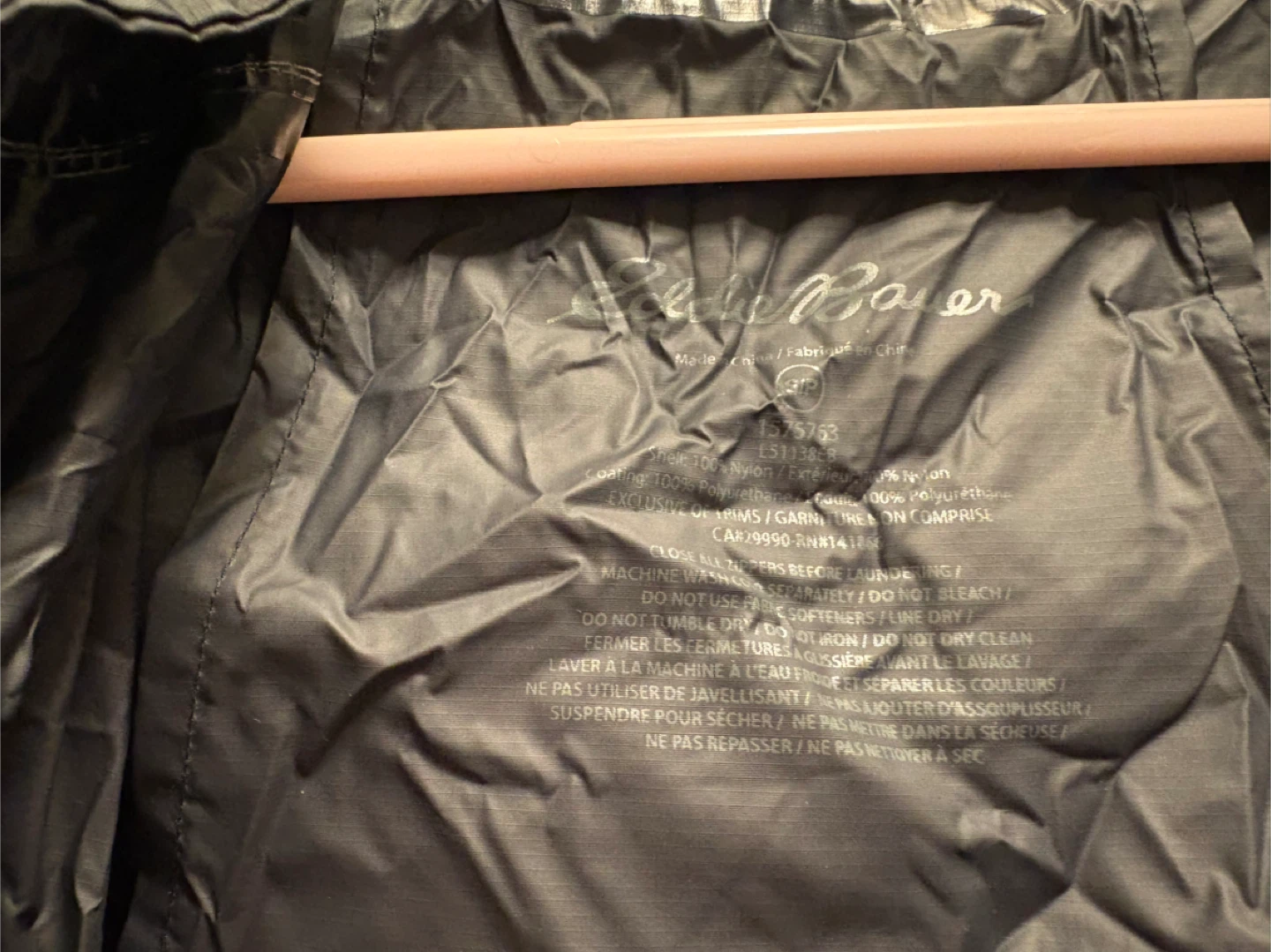 Eddie Bauer Black Packable Windbreaker - Size SP - photo 3