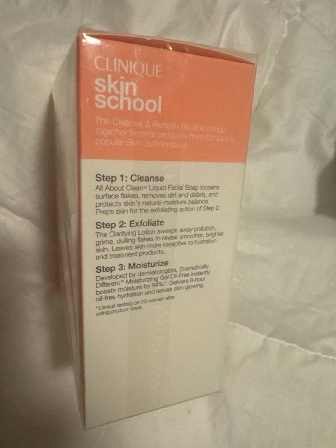 Unopened Clinique Skin School 3-Step Skin Care Set - photo 2