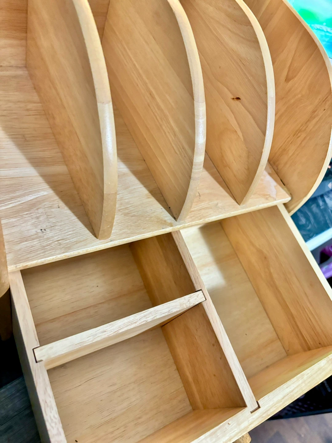 Wooden Desk Organizer with Drawer