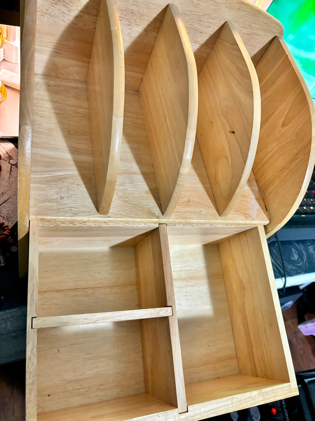 Wooden Desk Organizer with Drawer - photo 5