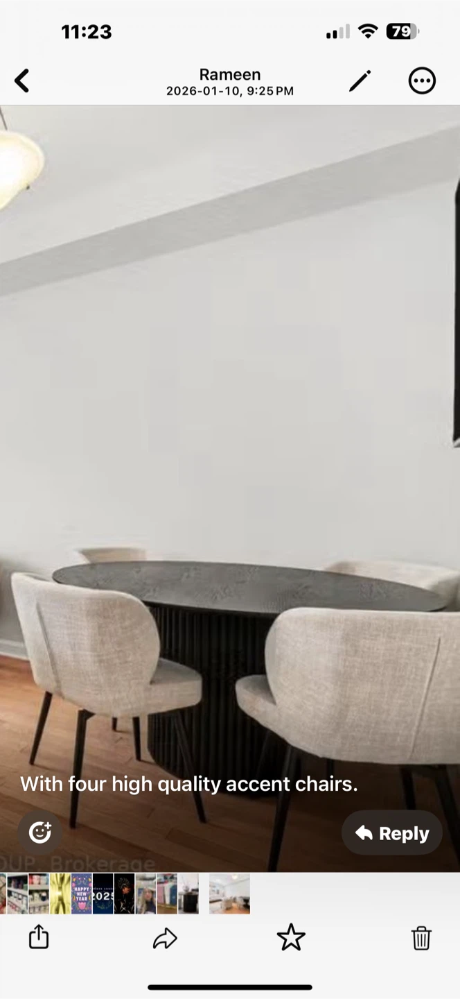 Accent Chairs - Set of 4 and Rhode table - photo 2