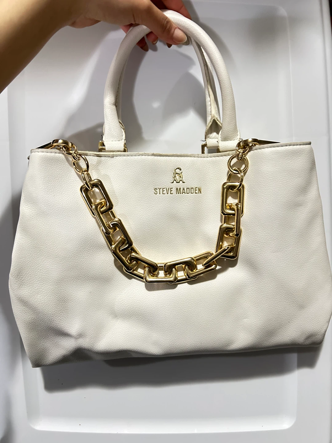 🏆 Steve Madden White Tote Bag