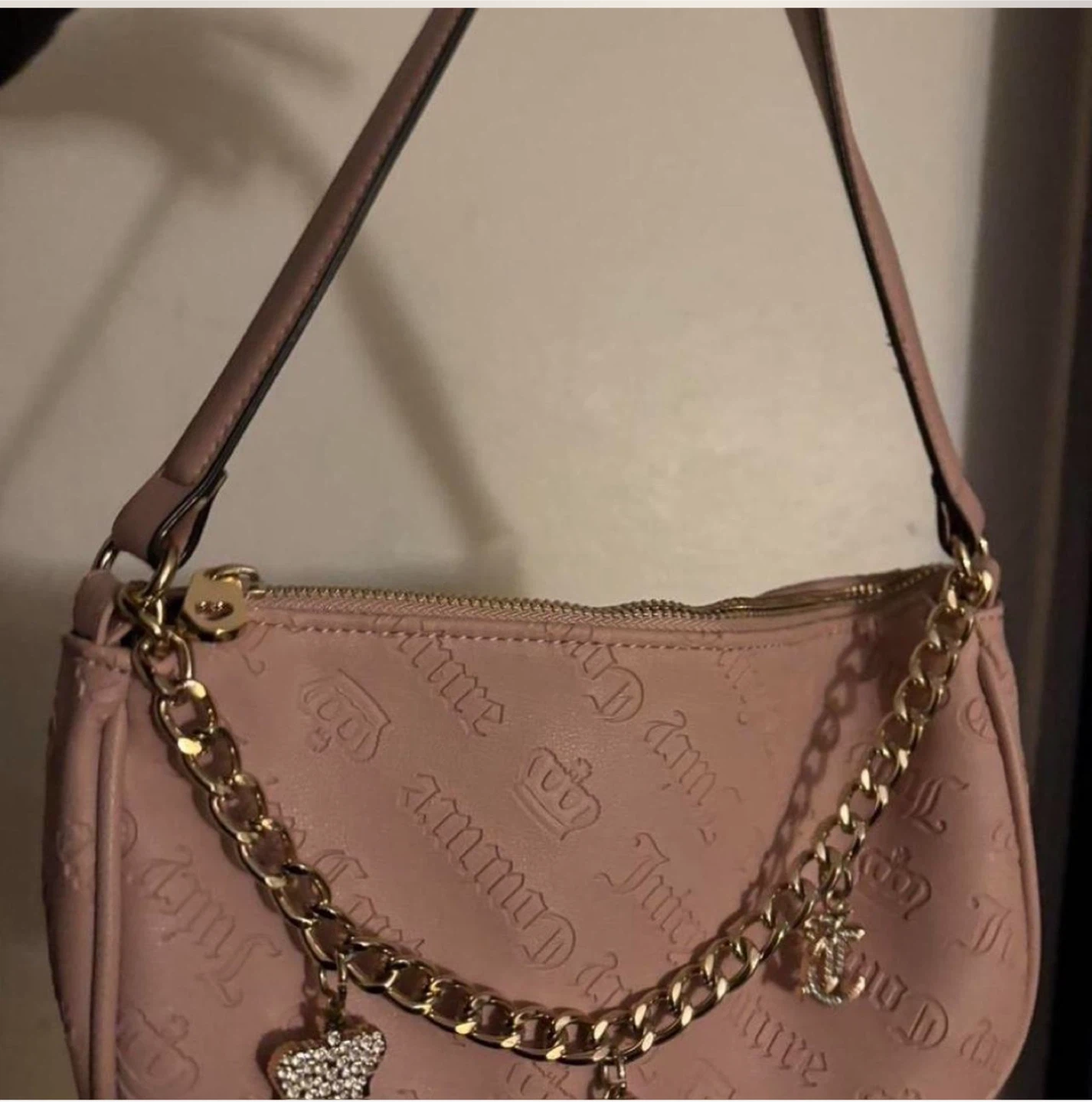Juicy Couture Embossed Shoulder Bag - Pink