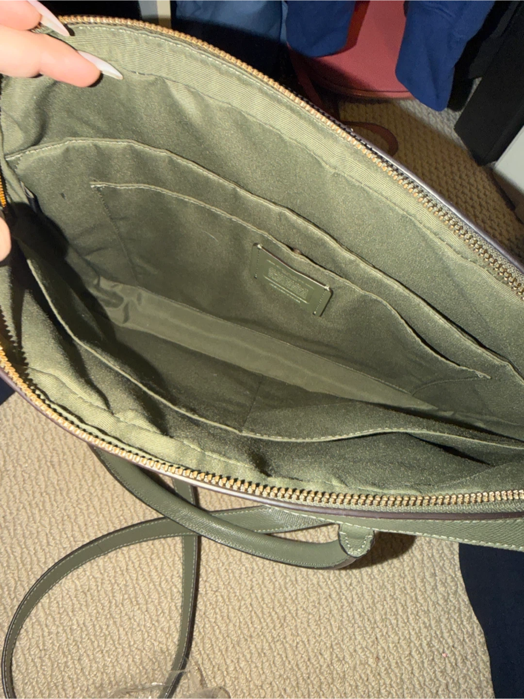 Coach Olive Green Leather Handbag - photo 2