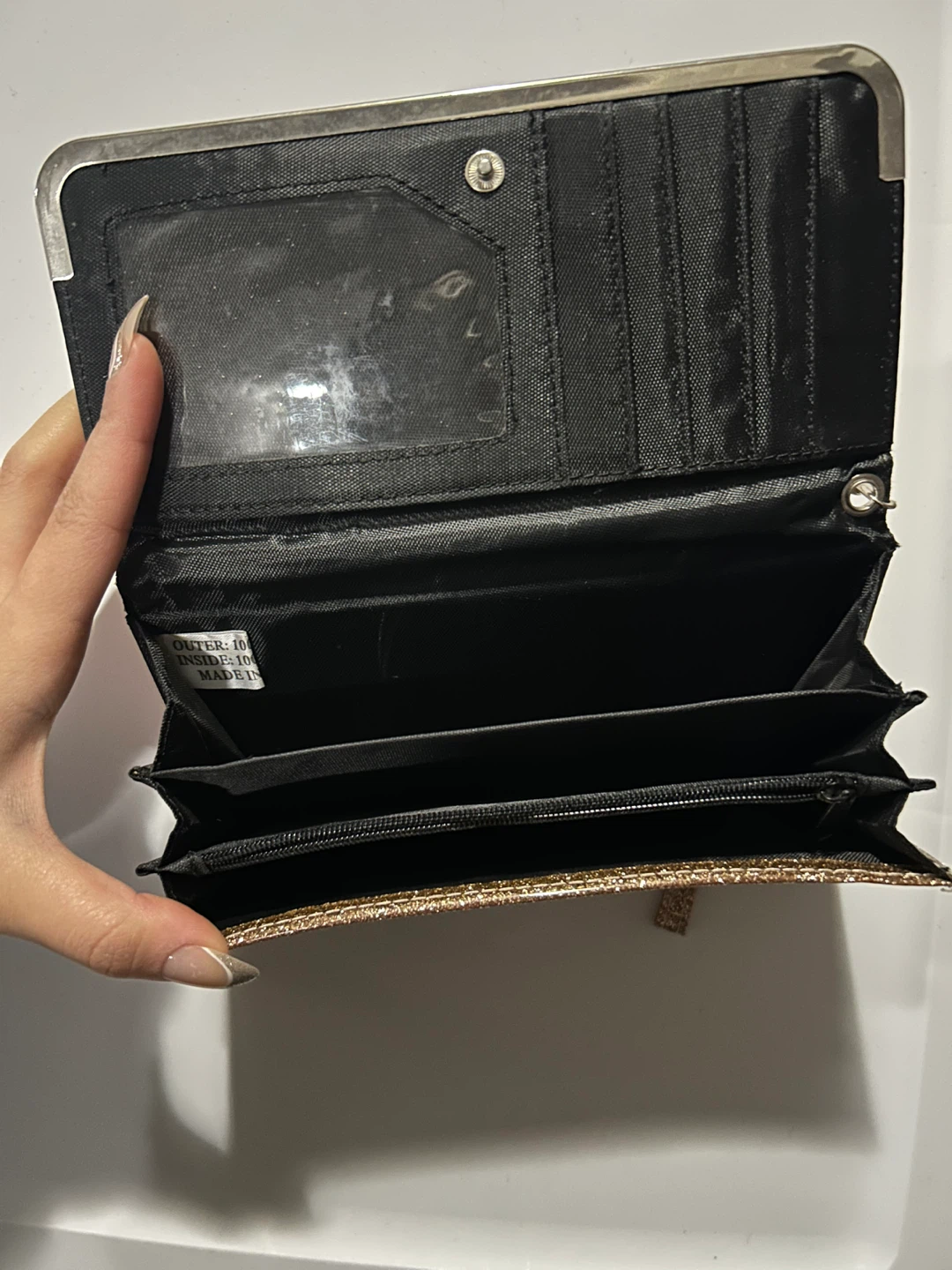 🏆 NEW Sparkly Gold Clutch Wallet - photo 2