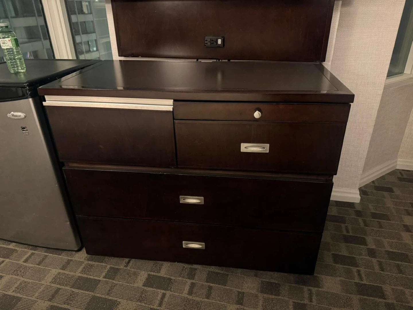 Dark Brown Wooden Dresser