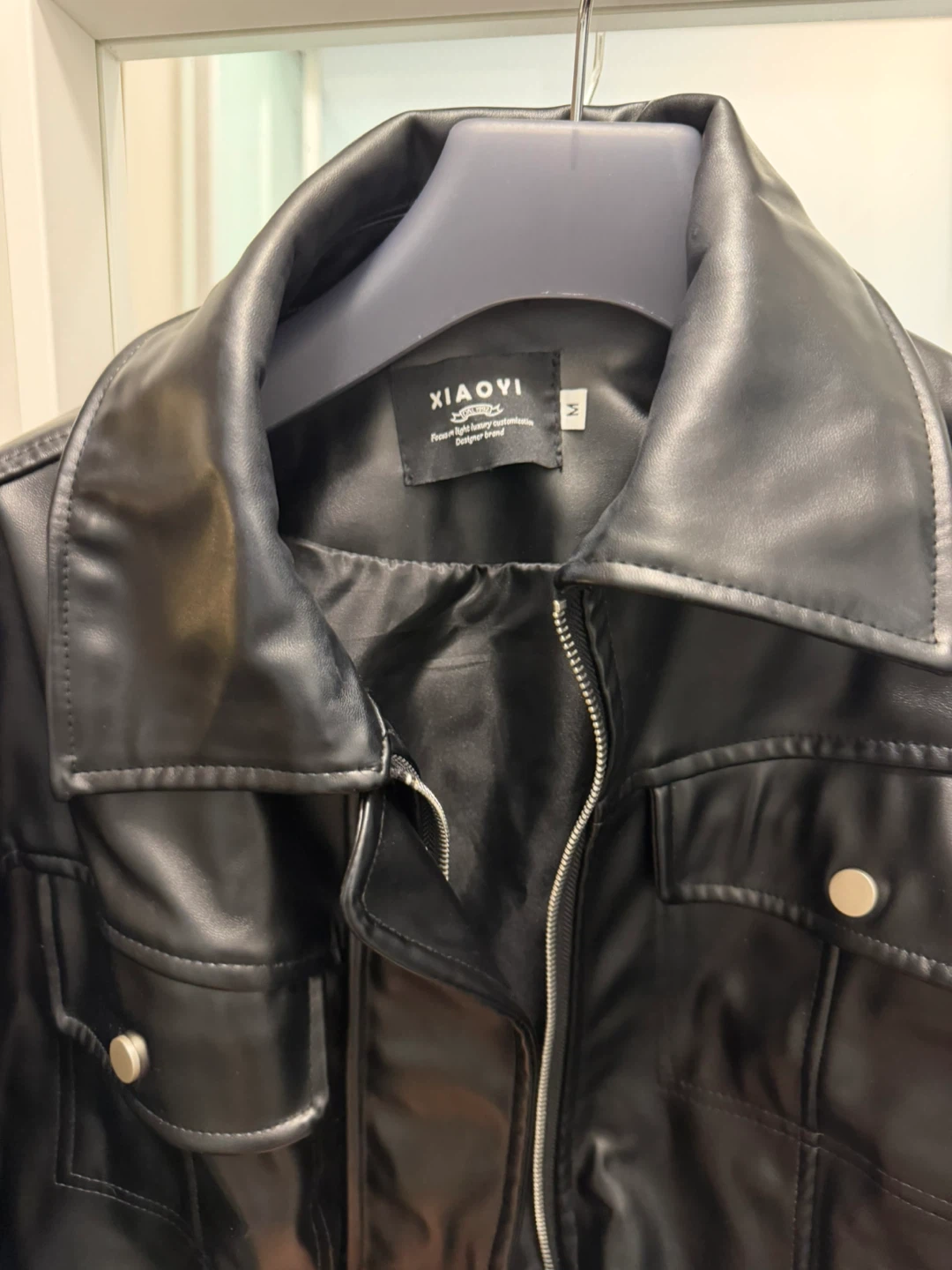Faux Leather Jacket - Size M - photo 5