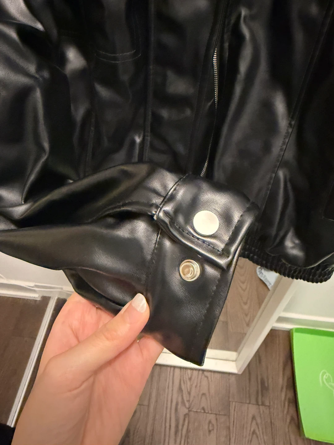 Faux Leather Jacket - Size M - photo 3