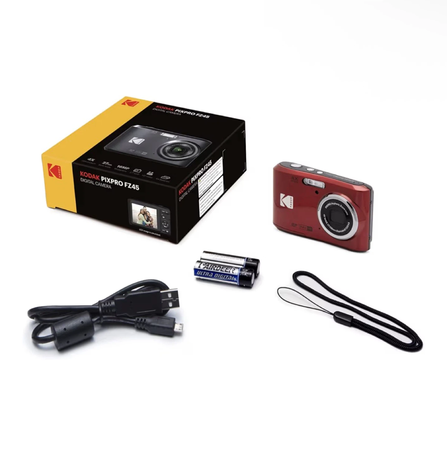 NEW Kodak PIXPRO FZ45 Digital Camera - Red - photo 3