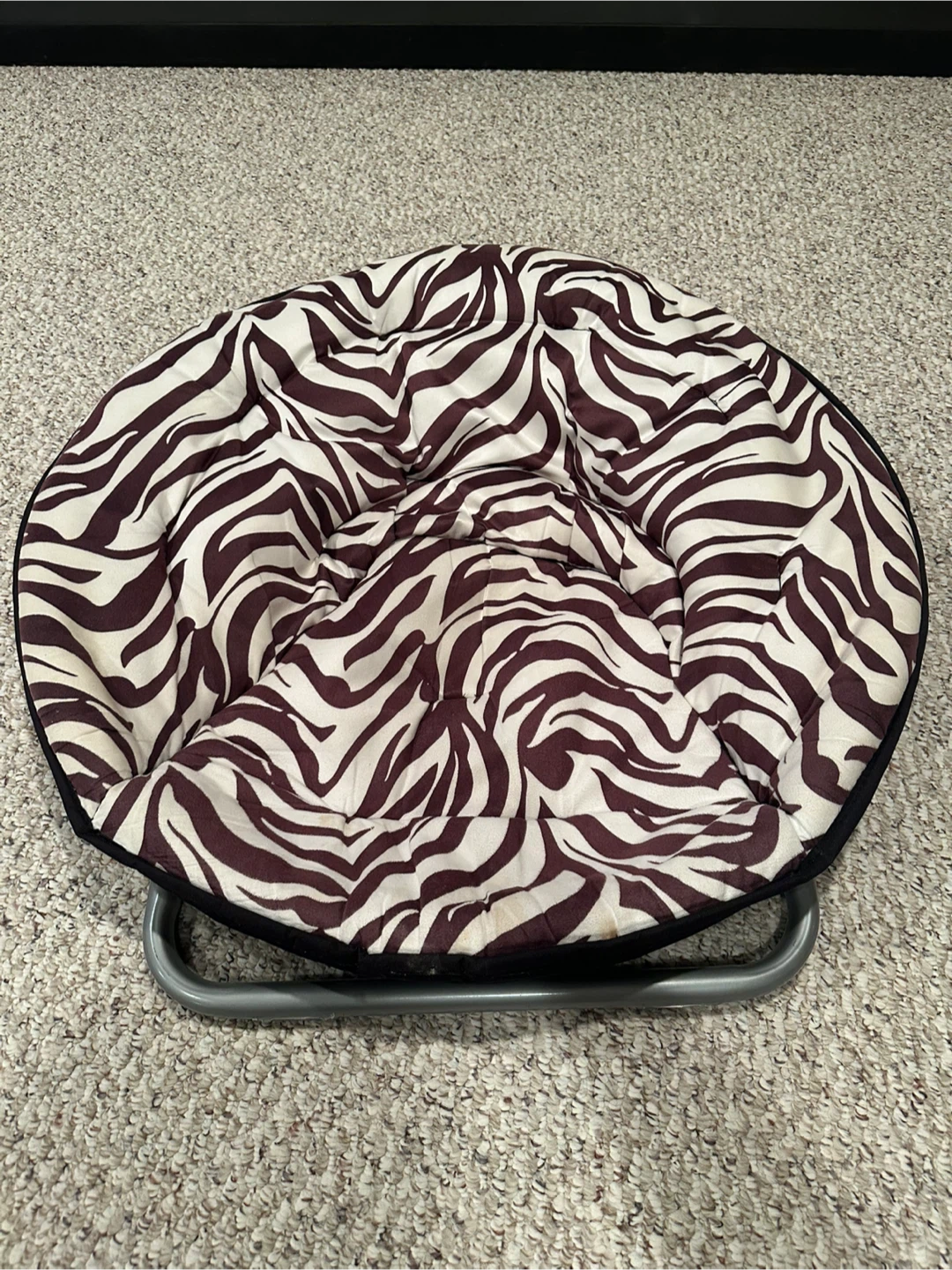 Foldable Saucer Chair - Zebra Print - photo 3