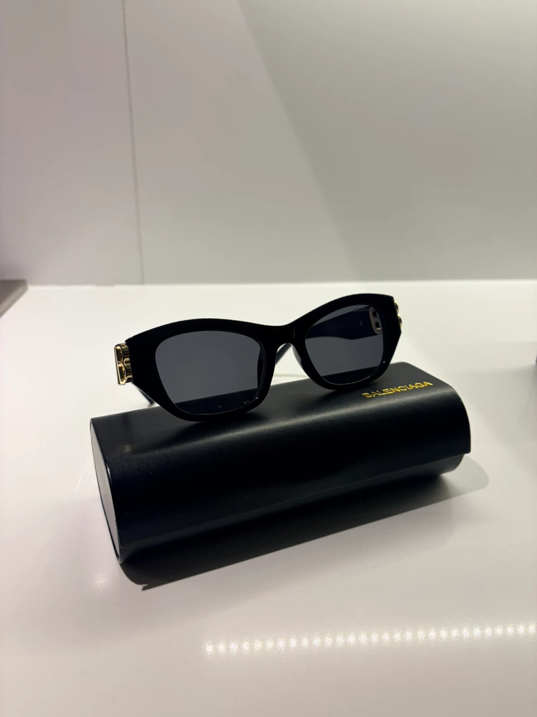 Balenciaga Black Sunglasses with Case